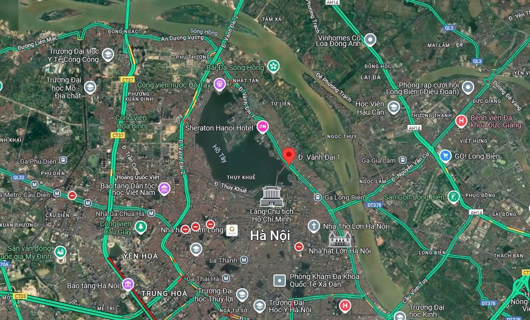 Vành đai 1 đi qua những tuyến đường nào ở Hà Nội?